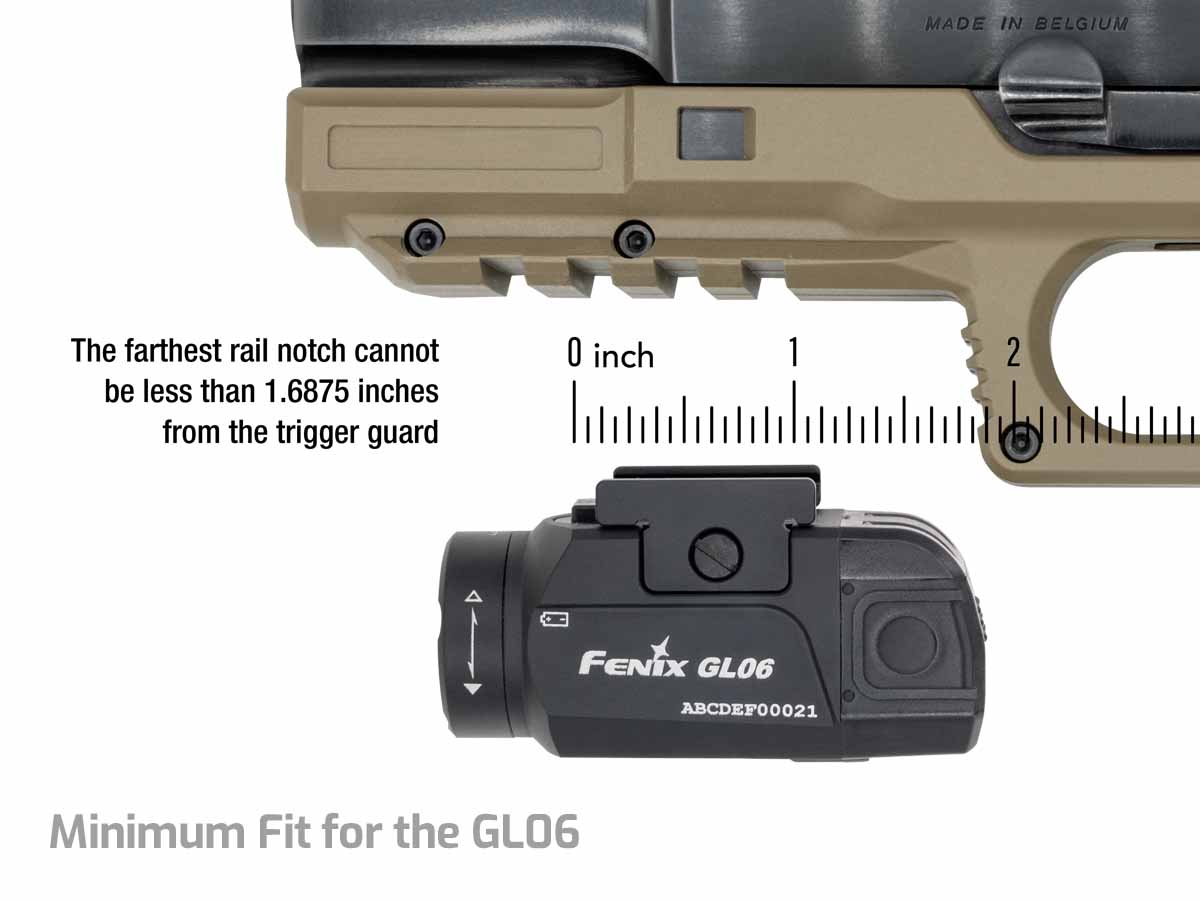 fenix gl06 compact weapon light minimum fit