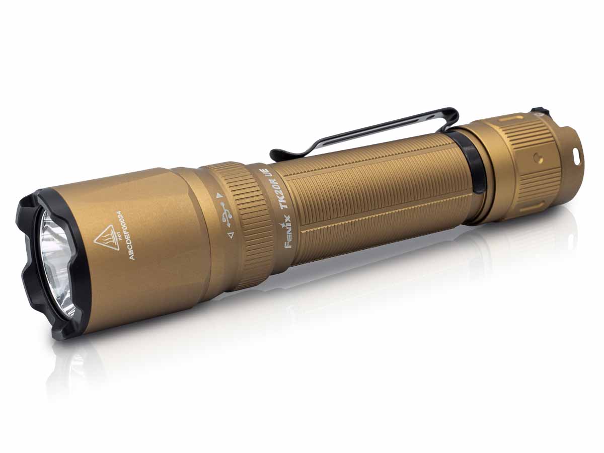 fenix tk20rue rechargeable flashlight metallic sand