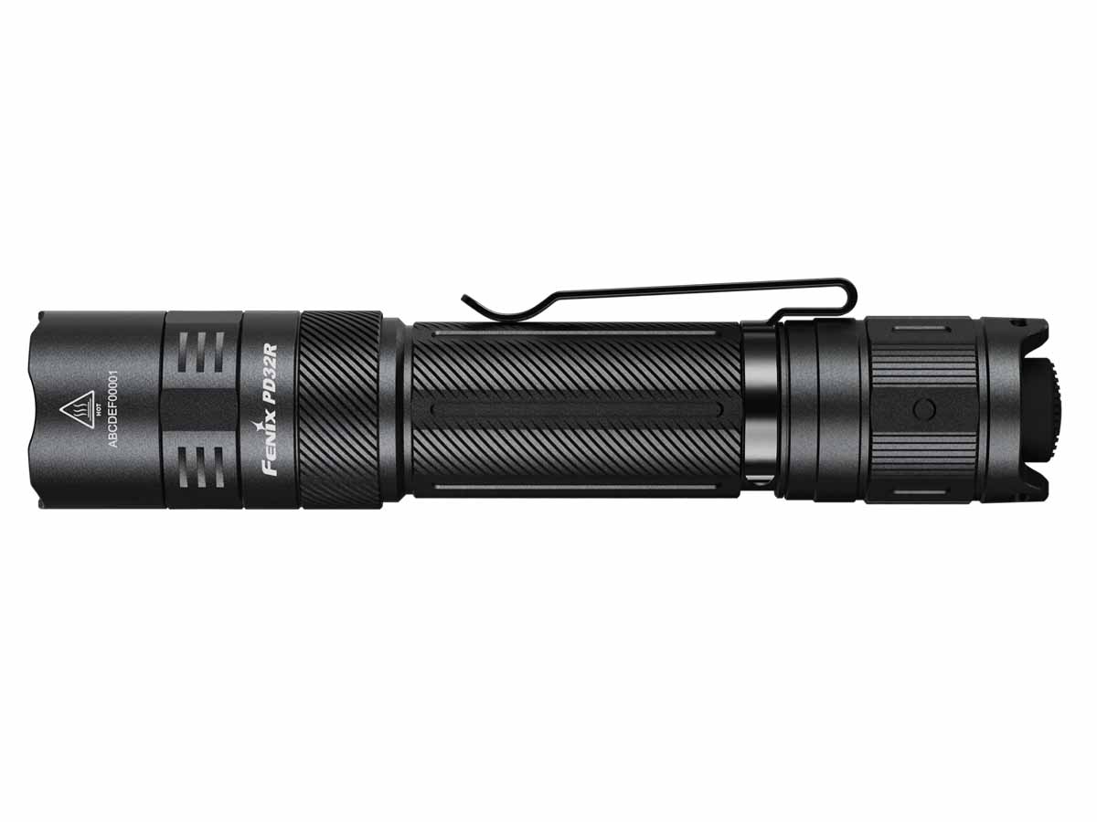 fenix pd32r rechargeable flashlight side view