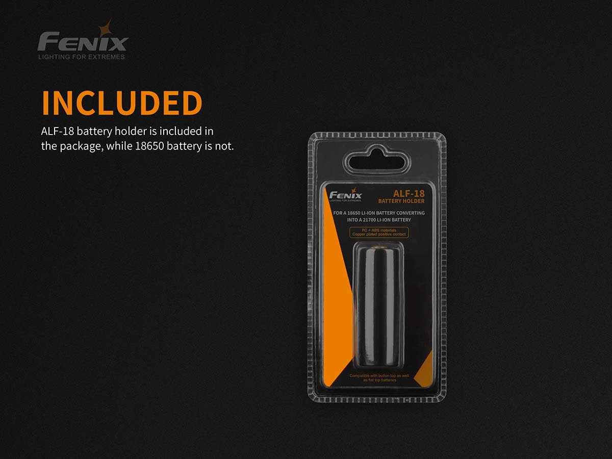 Fenix ALF-18 Battery Holder included