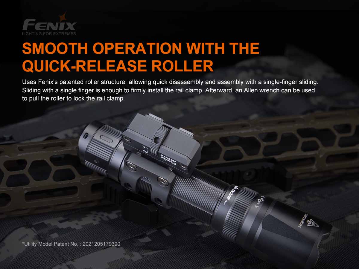 fenix alg-16 flashlight m-lok rail mount quick release