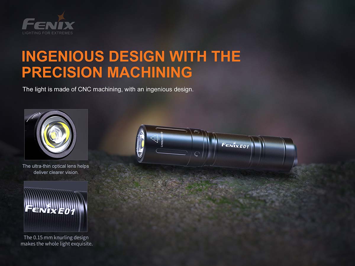 fenix e01 aaa flashlight design