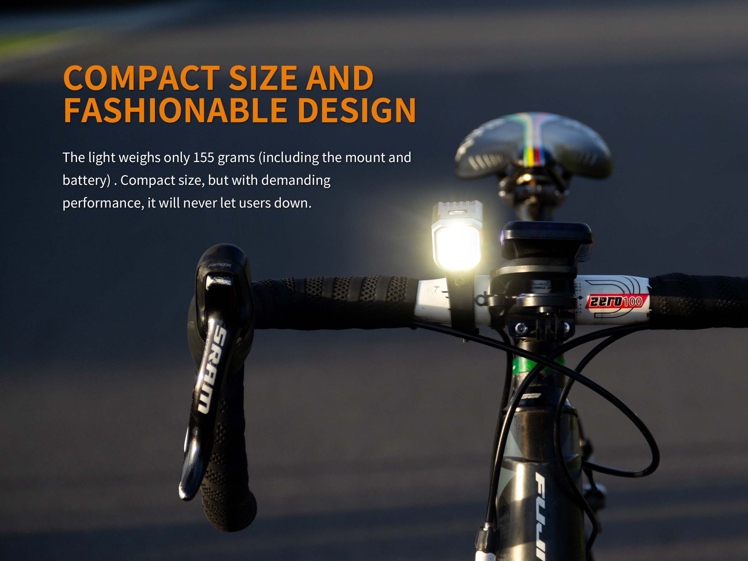 Fenix BC25R Bike Light compact size