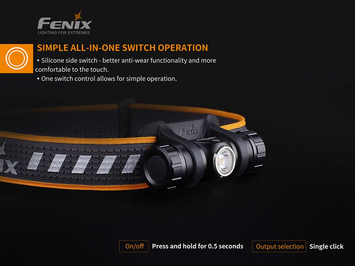 fenix hm23 headlamp switch
