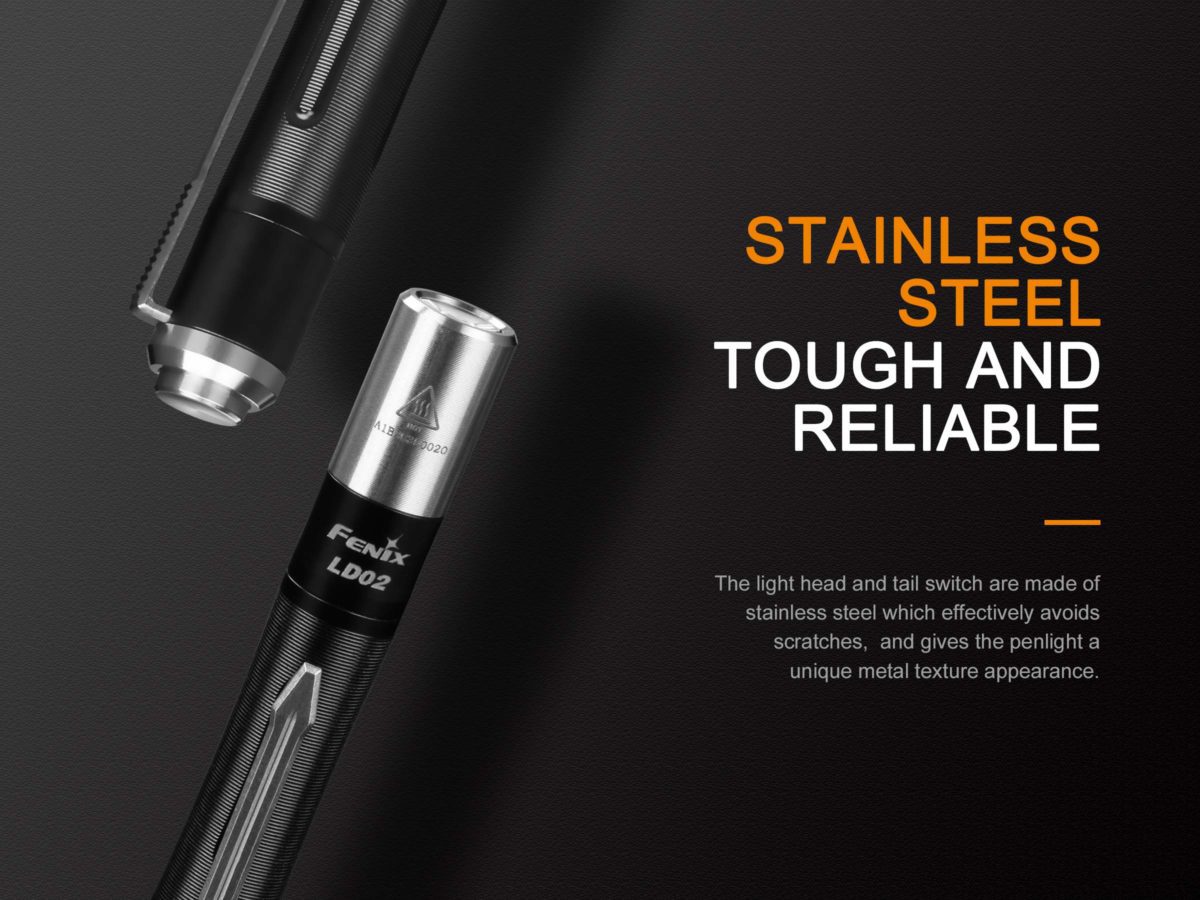 Fenix LD02 V2.0 EDC Penlight stainless steel