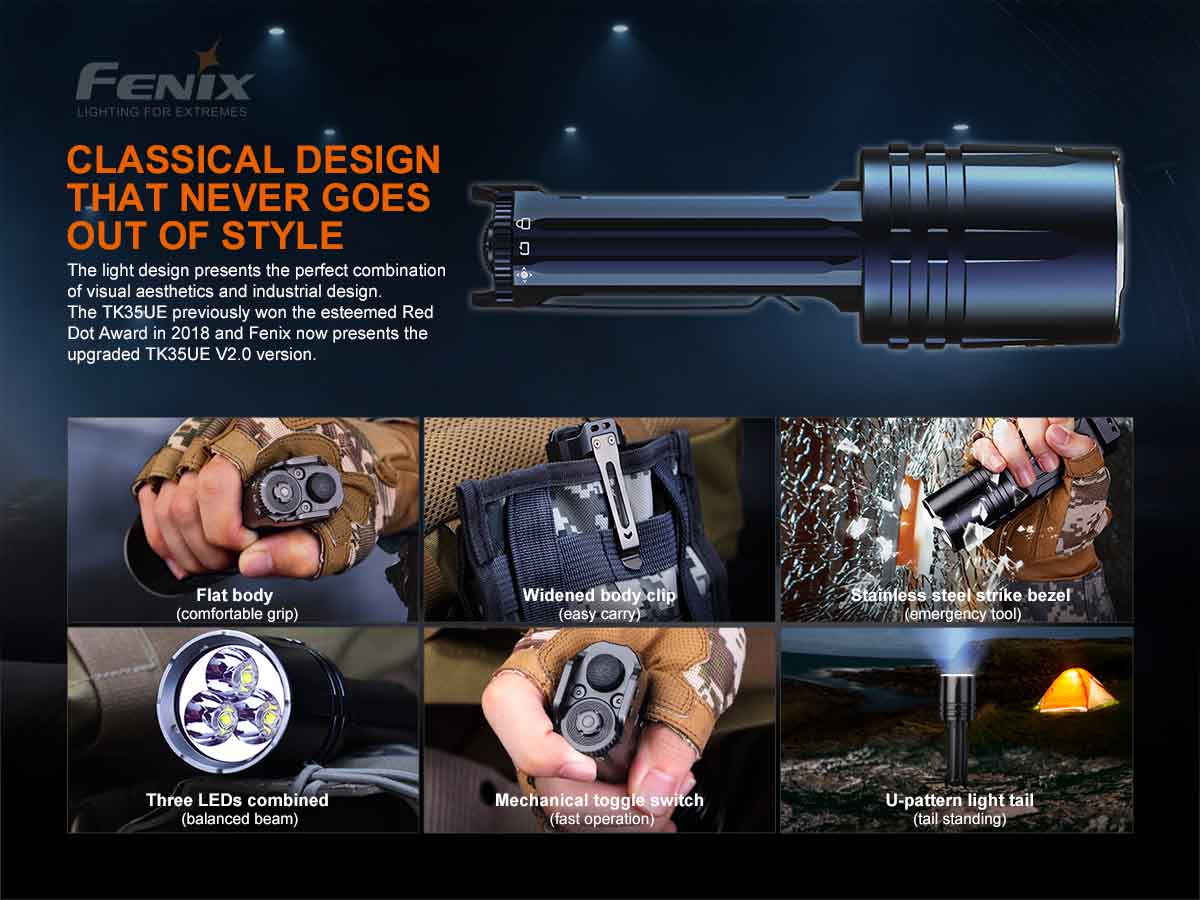 fenix tk35ue flashlight style
