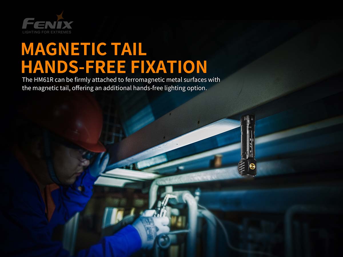 Fenix HM61R Headlamp magnetic tail