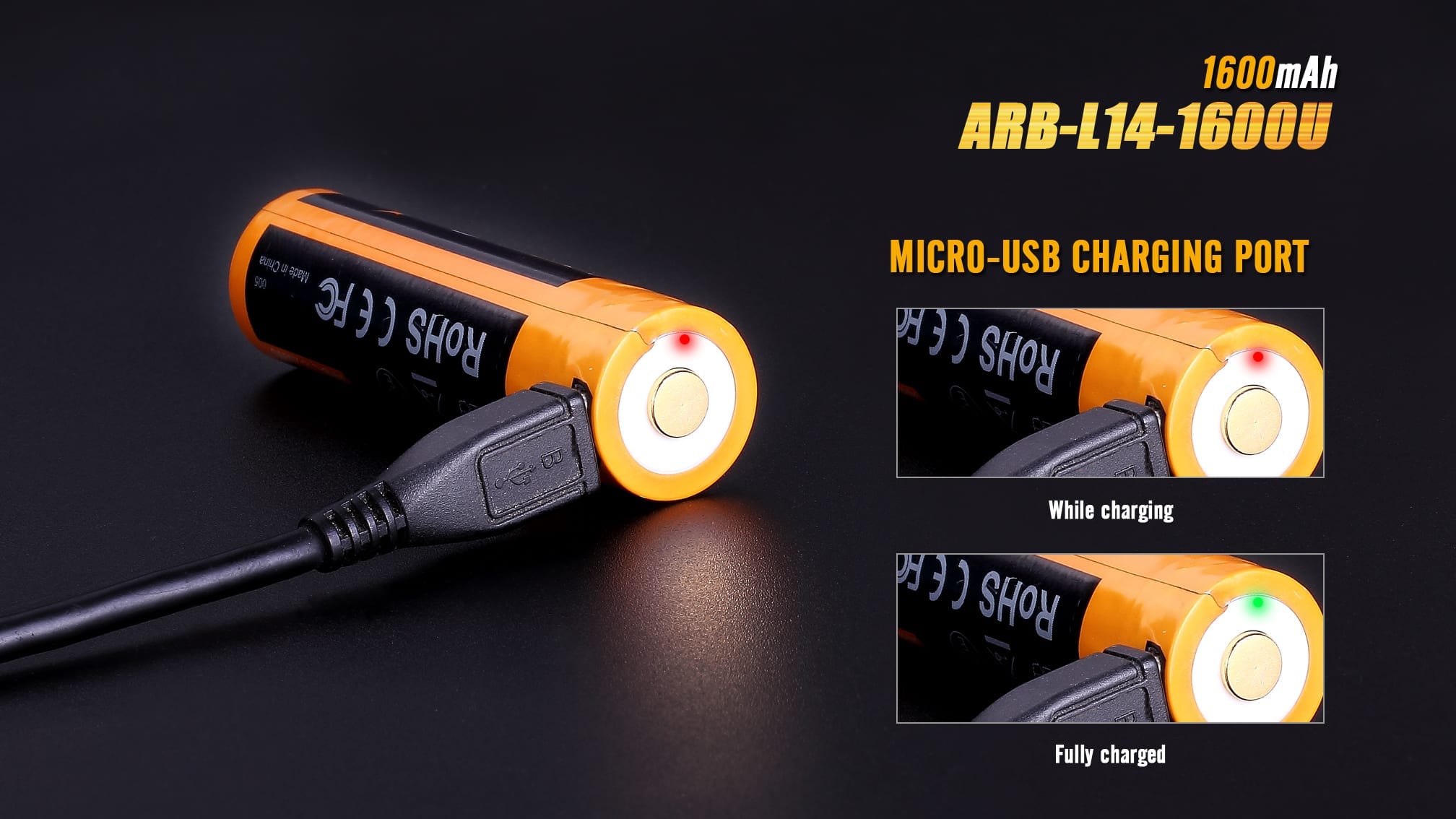 ARB-L14-1600U Built-in USB Rechargeable Battery