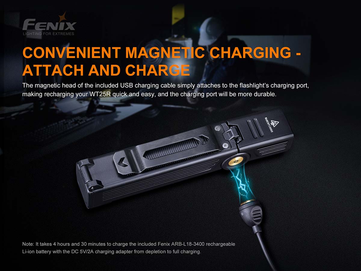 fenix wt25r flashlight rechargeable