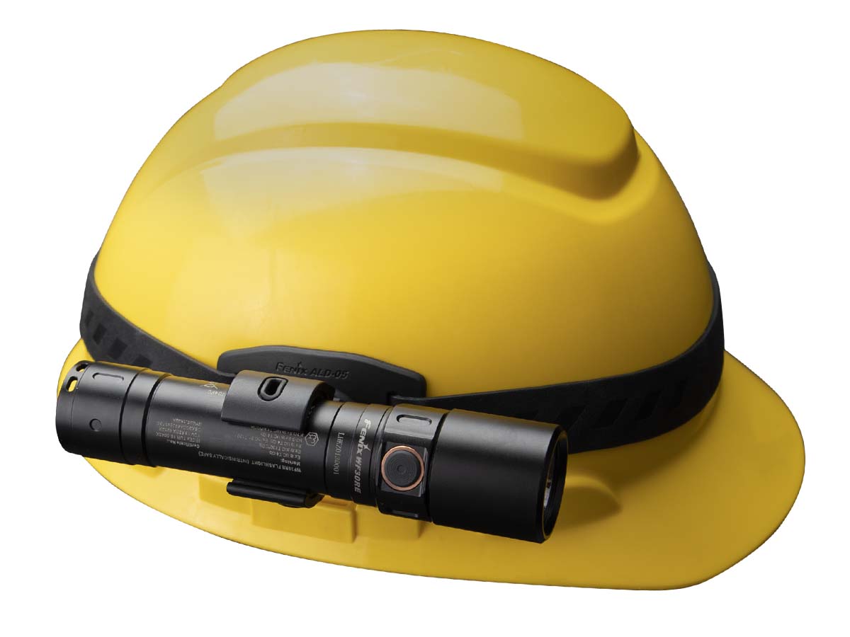fenix ald-05 helmet flashlight holder attached