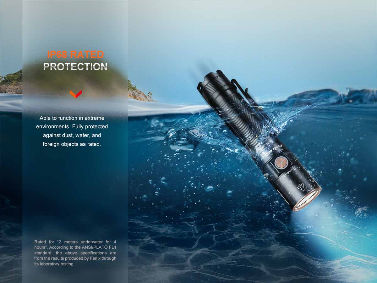 fenix e28r v2 rechargeable edc flashlight waterproof ip68