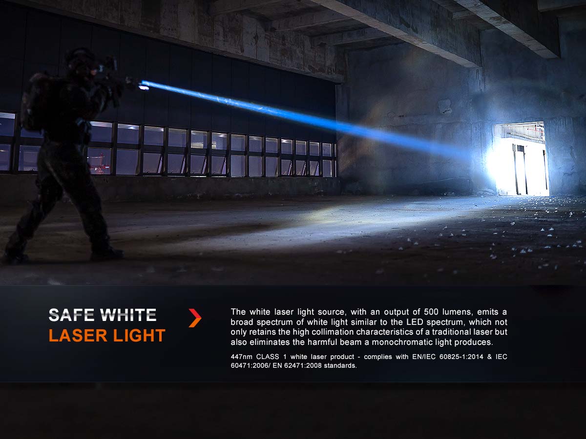 fenix ht30r rechargeable white laser flashlight class 1 laser