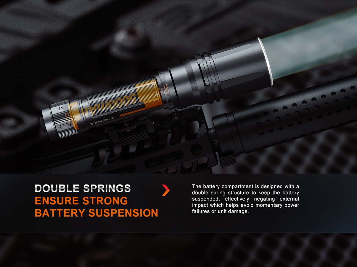 fenix ht30r rechargeable white laser flashlight spring suspension