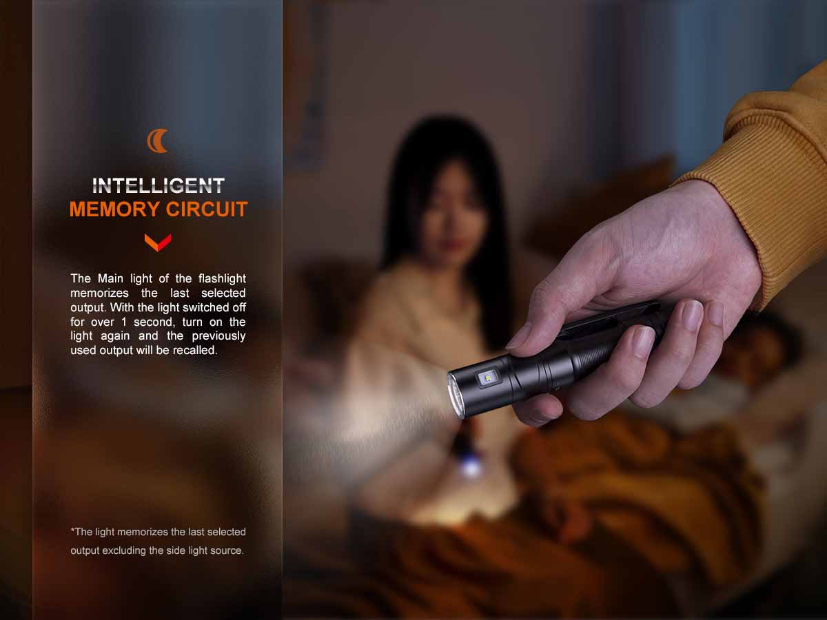 fenix ld12r rechargeable edc flashlight intelligent memory