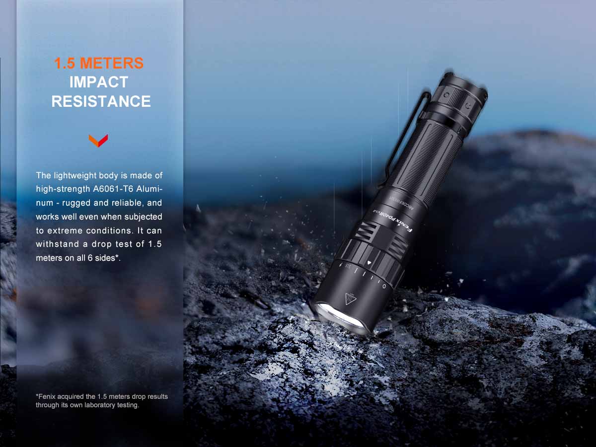 fenix pd40r v3.0 flashlight impact resistant