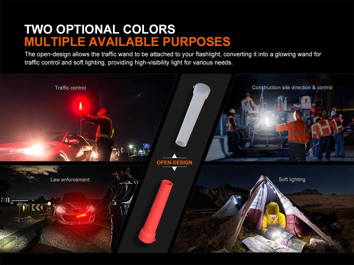 fenix aot-03 flexible flashlight wand two colors uses