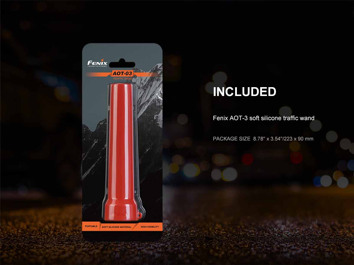 fenix aot-03 flexible flashlight wand package
