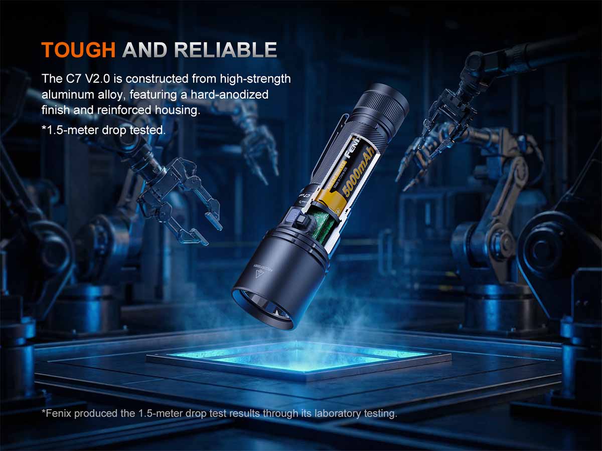 Fenix C7 V2.0 Rechargeable Flashlight - Fenix Lighting