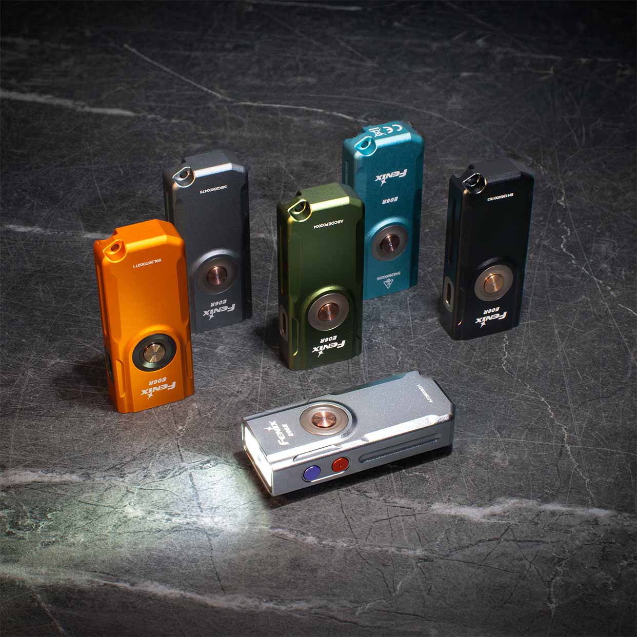 fenix e series flashlights E06R Rechargeable EDC Flashlight Raw Aluminum Color:Garlic Best running rucksacks 2023: 黒 C charging port