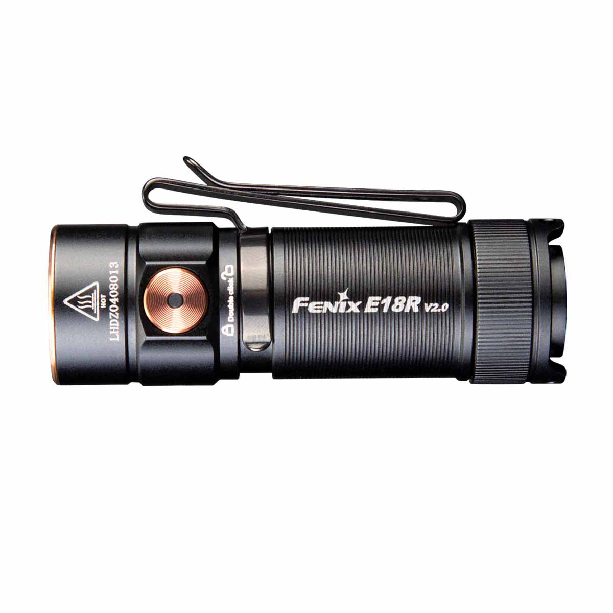 fenix e18r v2 rechargeable flashlight side