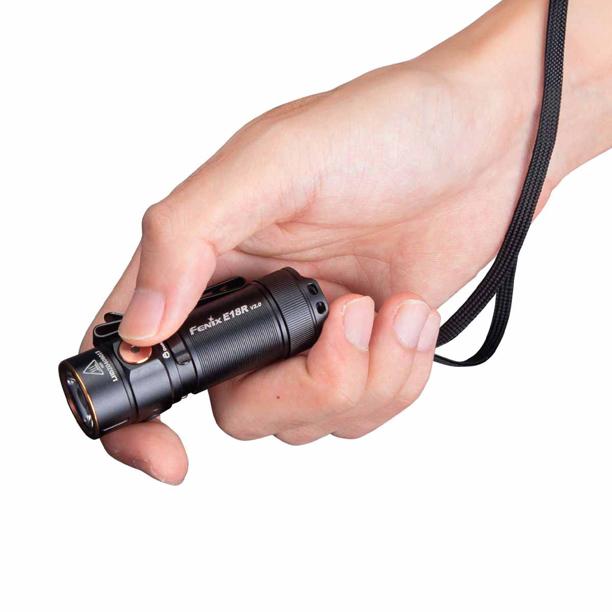 fenix e18r v2 rechargeable flashlight size comparison