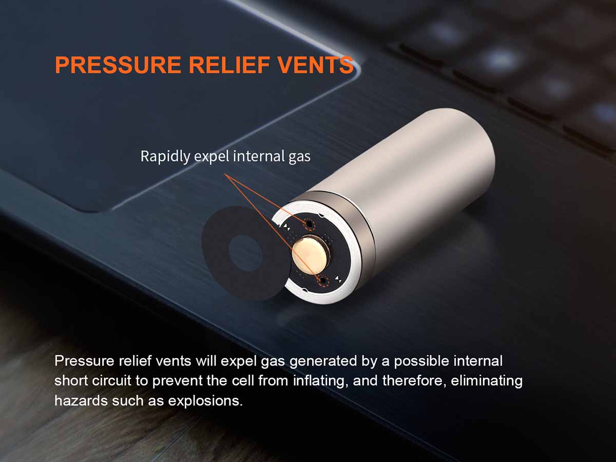 fenix arb-l18-1100 rechargeable battery pressure vents