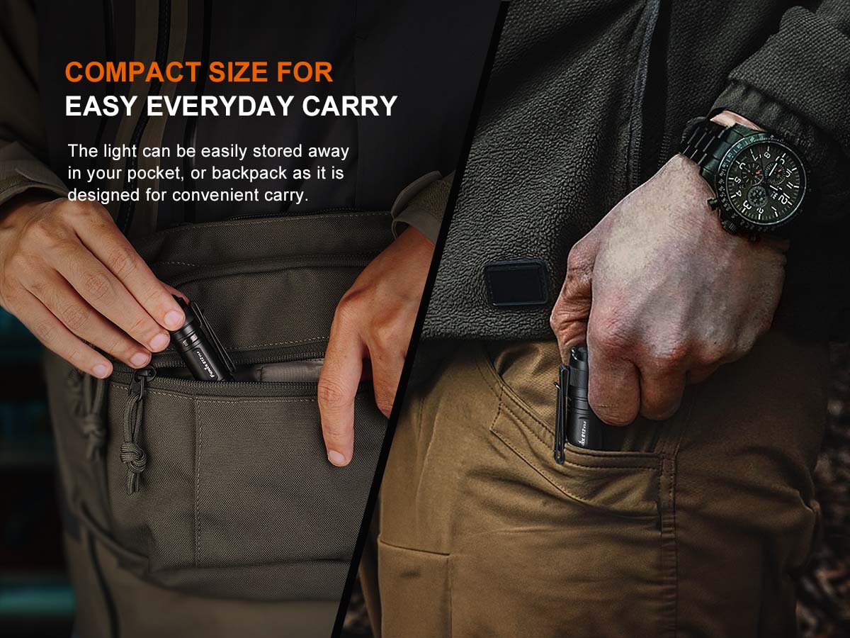 fenix e12 v3 aa flashlight compact size