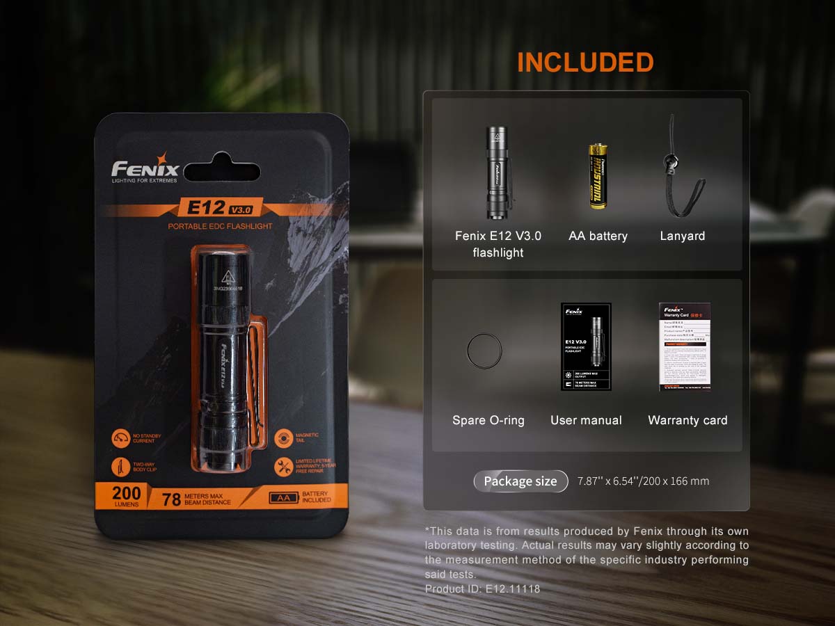 fenix flashlight e12 led flashlight Fenix E12 V3.0 AA EDC Flashlight