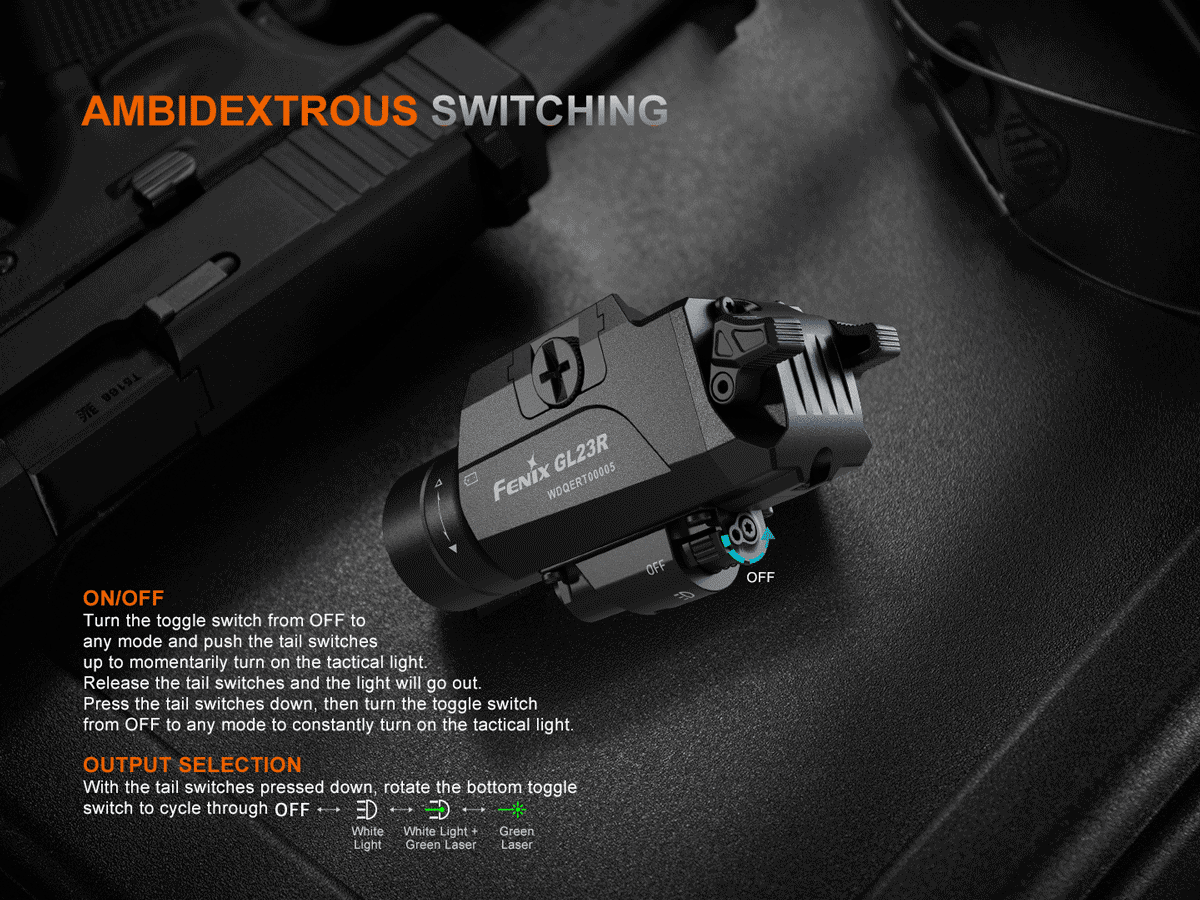 Fenix GL23R Rechargeable Weapon Light - Fenix Lighting Fenix GL23R Rechargeable Weapon Light - Fenix Lighting