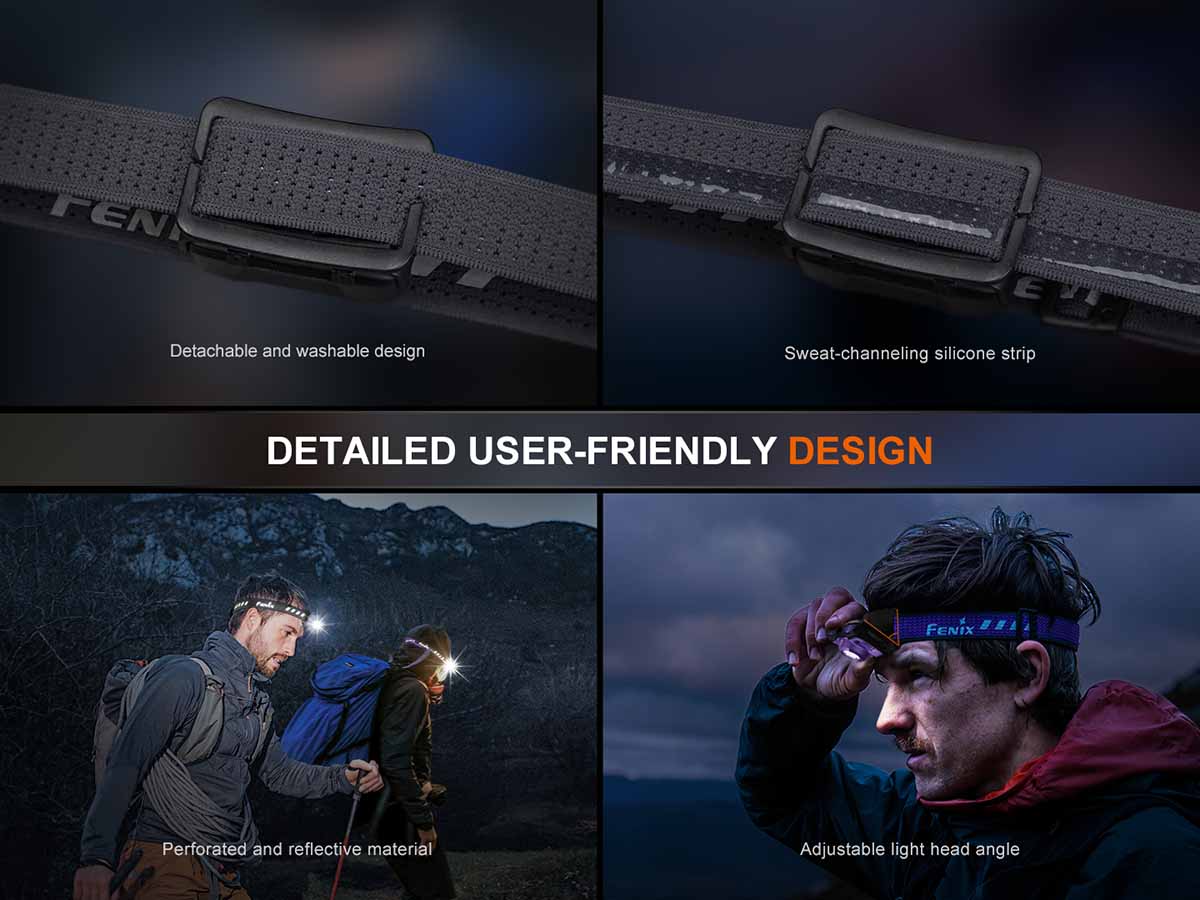 user friendly design fenix hl12r v2.0 rechargeable headlamp 