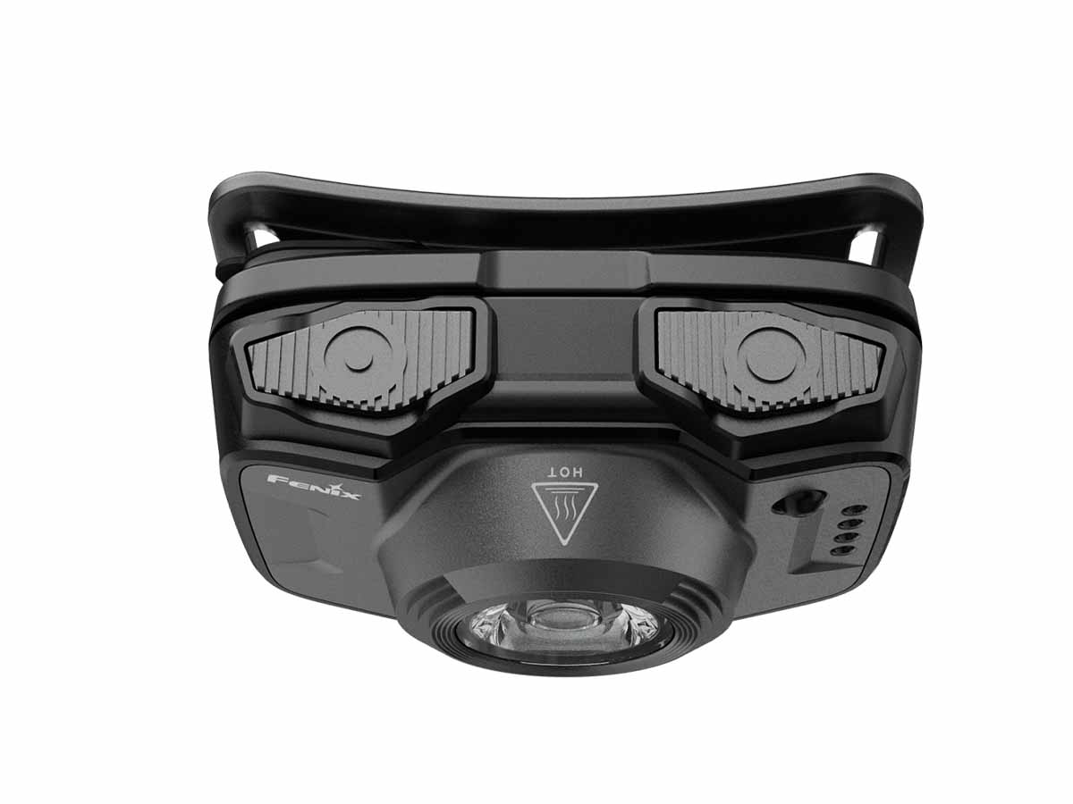 fenix hl12r v2.0 rechargeable headlamp top switches