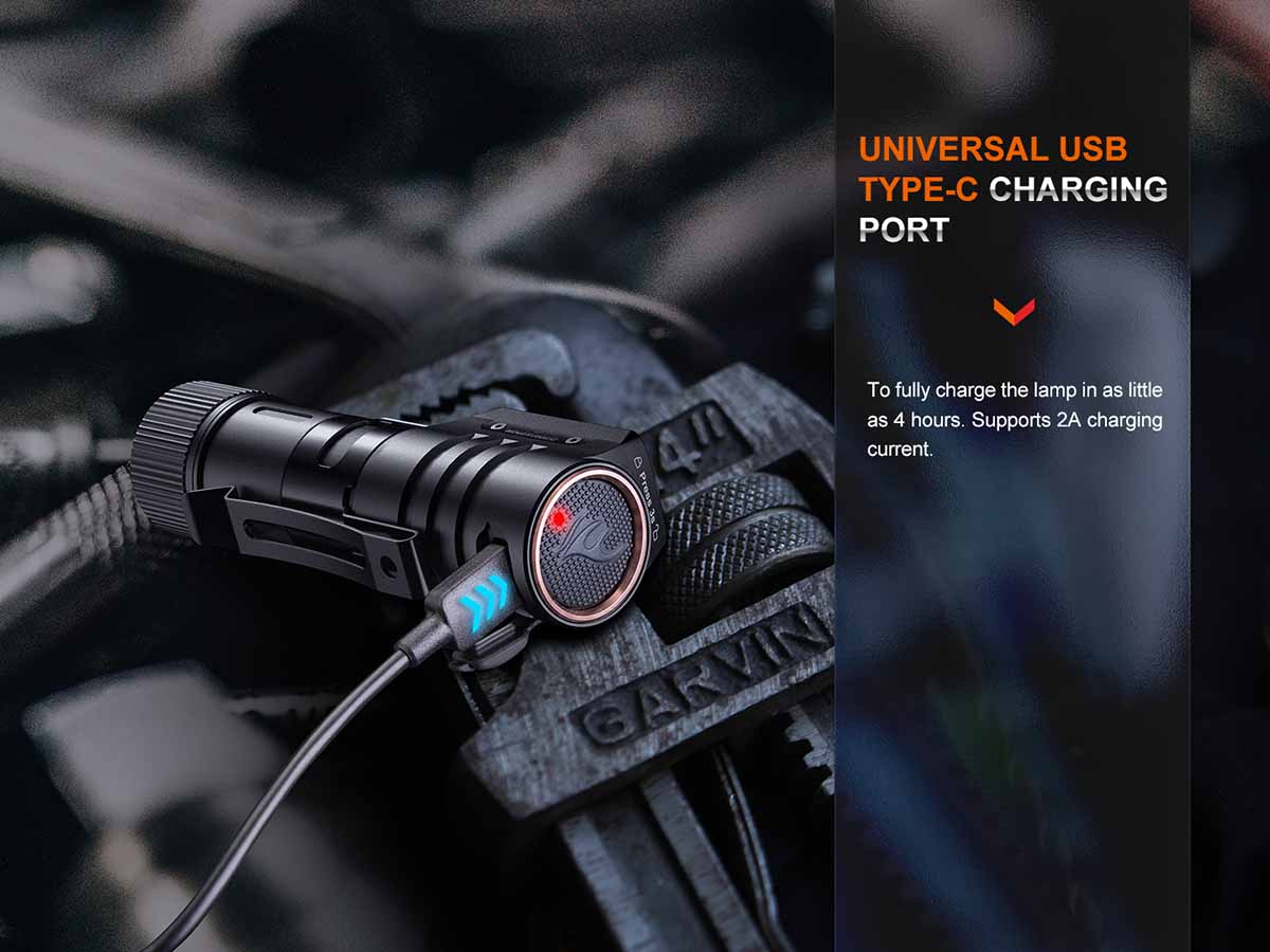 fenix hm71r rechargeable headlamp usbc rechargeable