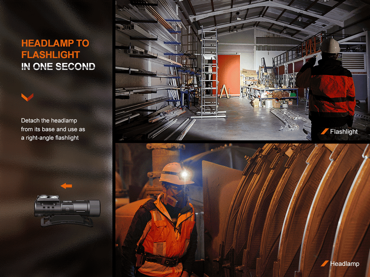 fenix hm71r rechargeable headlamp flashlight