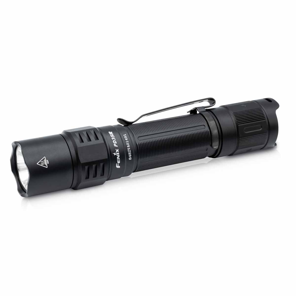 Fenix PD35R Custom Engraved Flashlight angle
