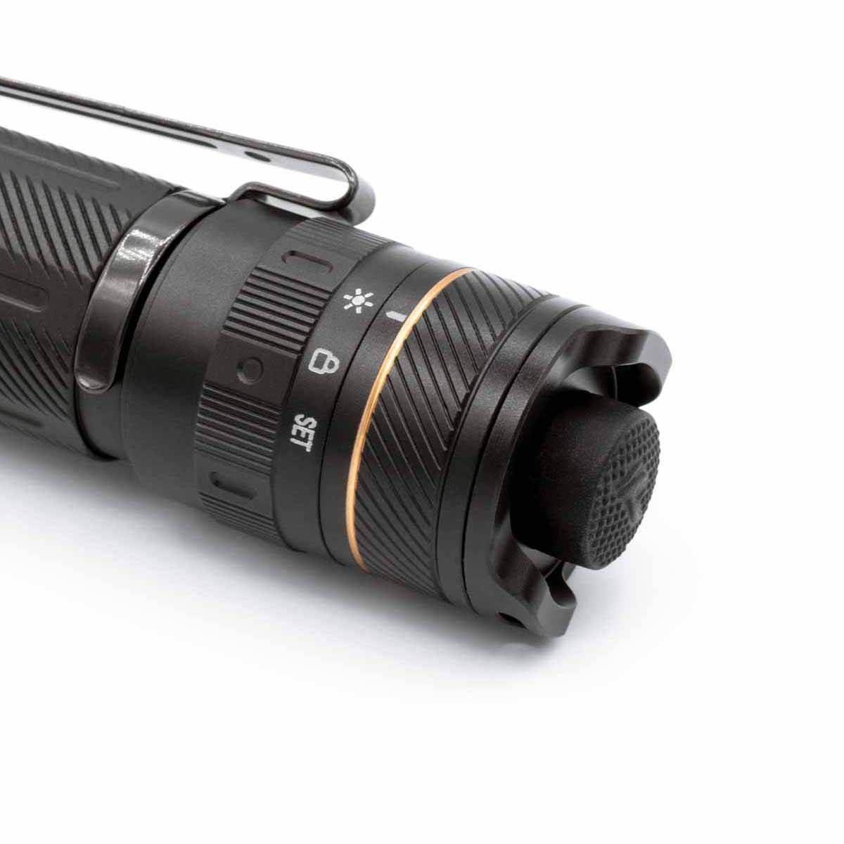 fenix pd45r ace flashlight set dial closeup