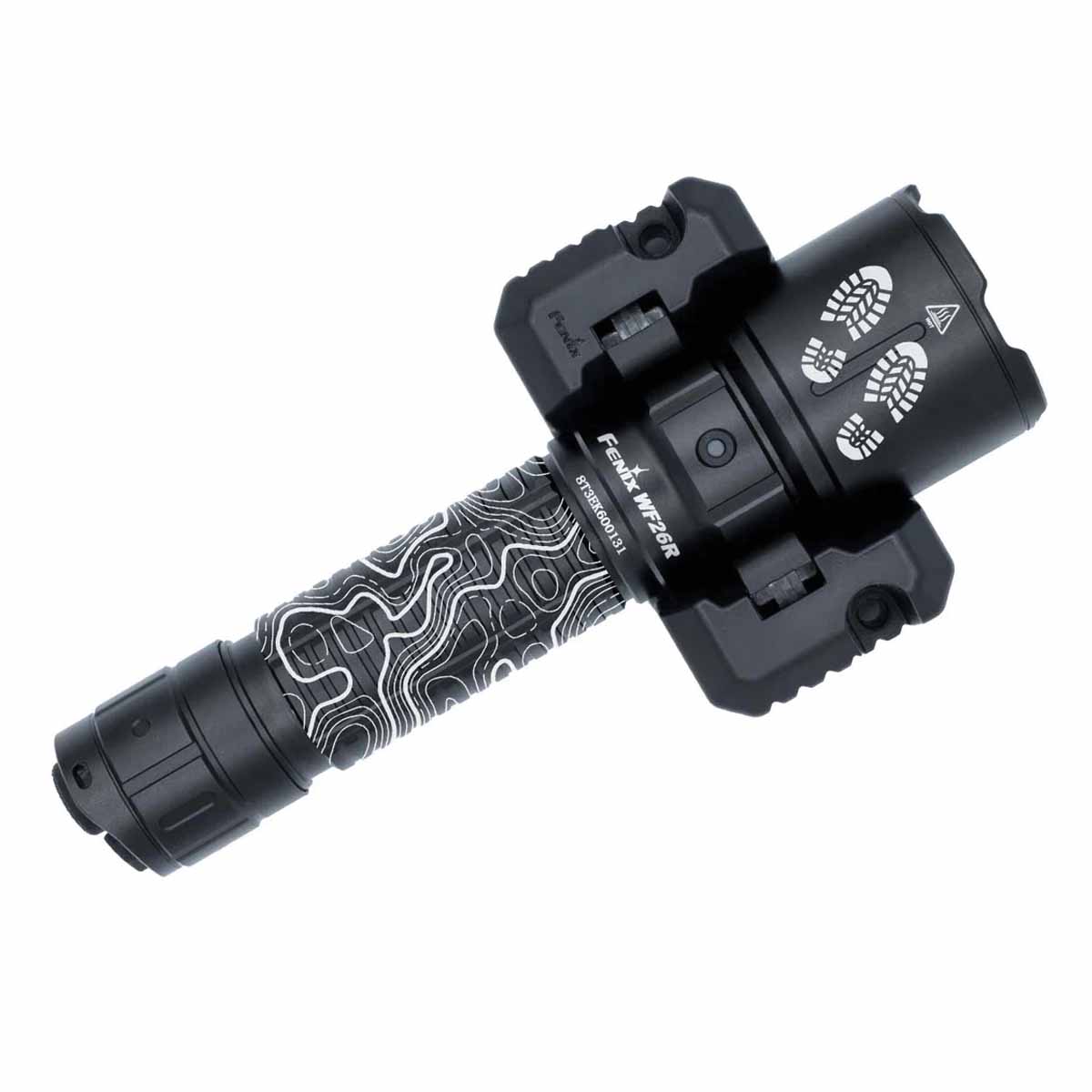 fenix wf26r flashlight with charging dock engraved