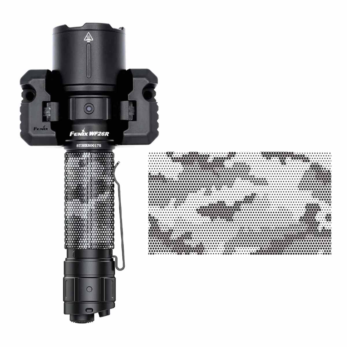 fenix wf26r flashlight engraving digital camo