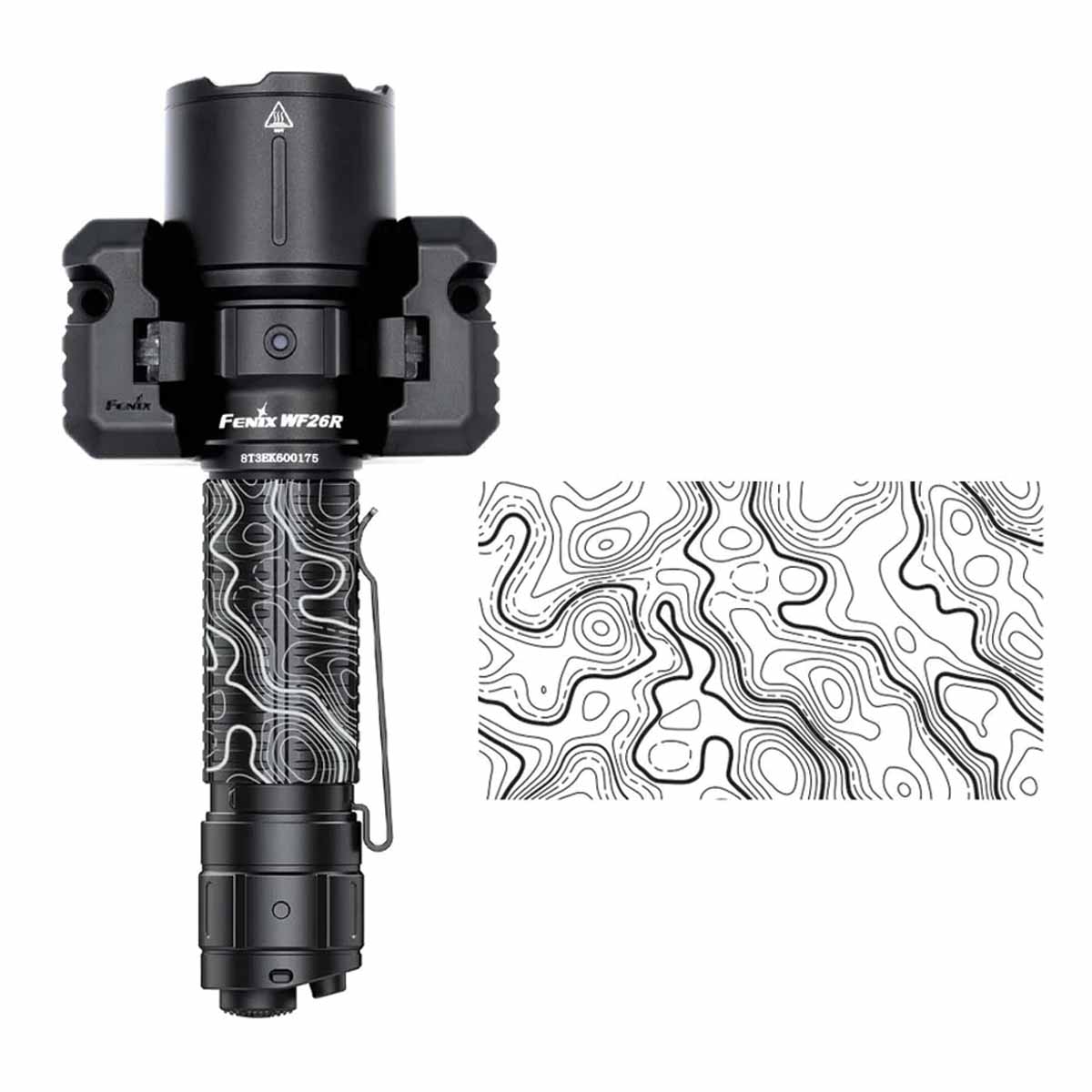 fenix wf26r flashlight engraving topo map