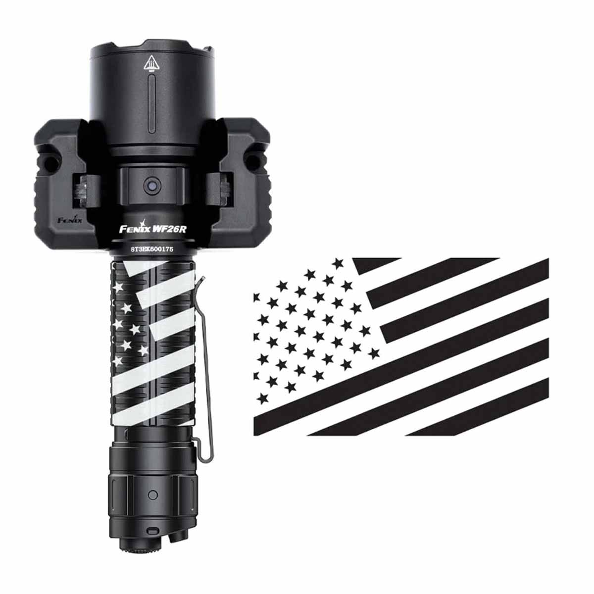fenix wf26r flashlight engraving usa flag