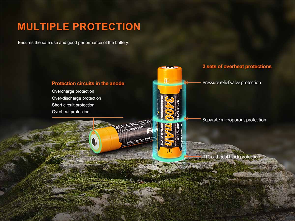 ARB-L18-3400U V3.0 Built-in USB Rechargeable Battery