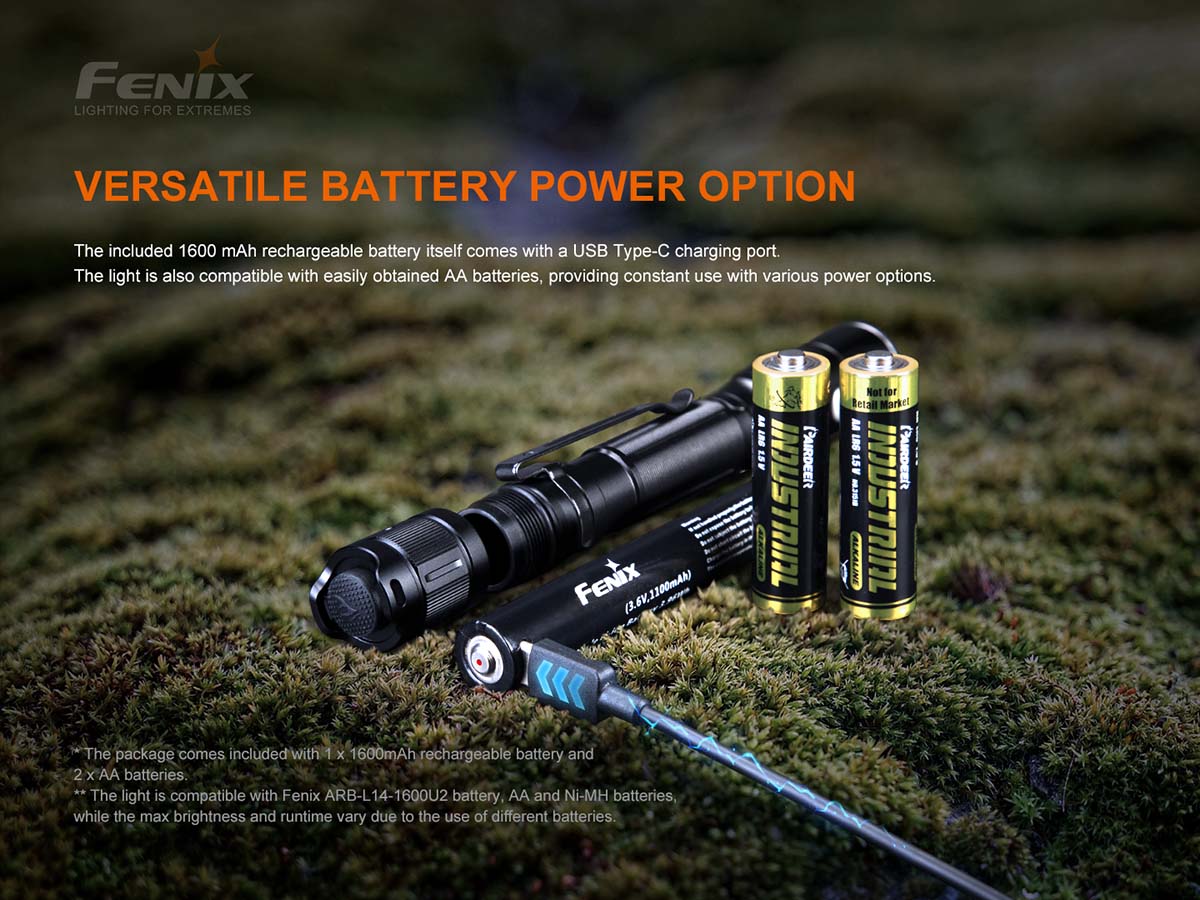 fenix ld22 v2 flashlight battery