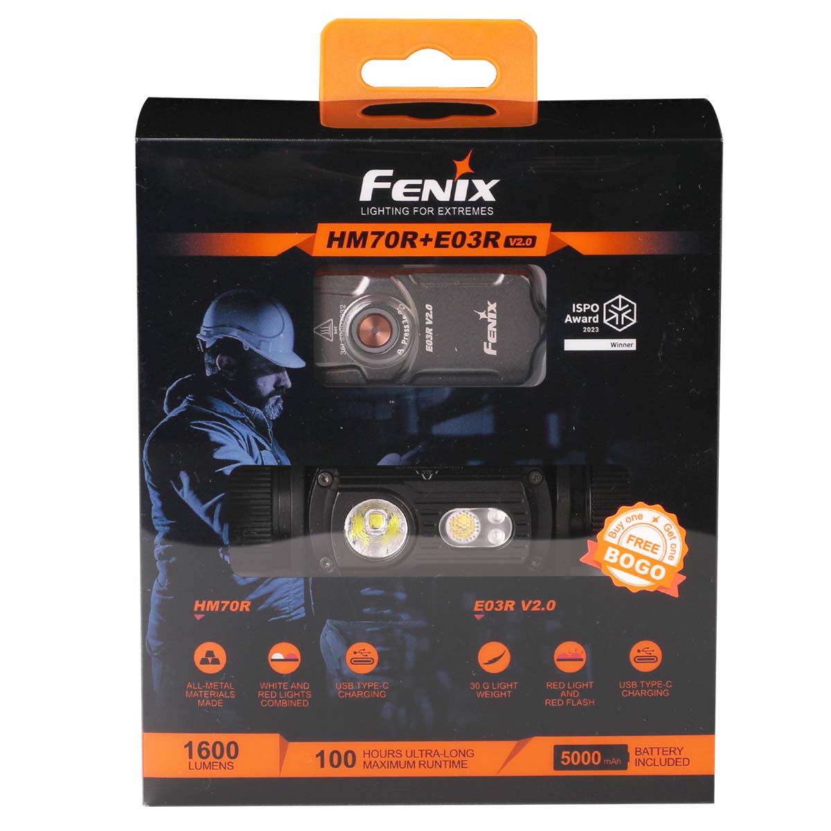 Fenix HM70R Rechargeable Headlamp - 1600 Lumens - Fenix Lighting