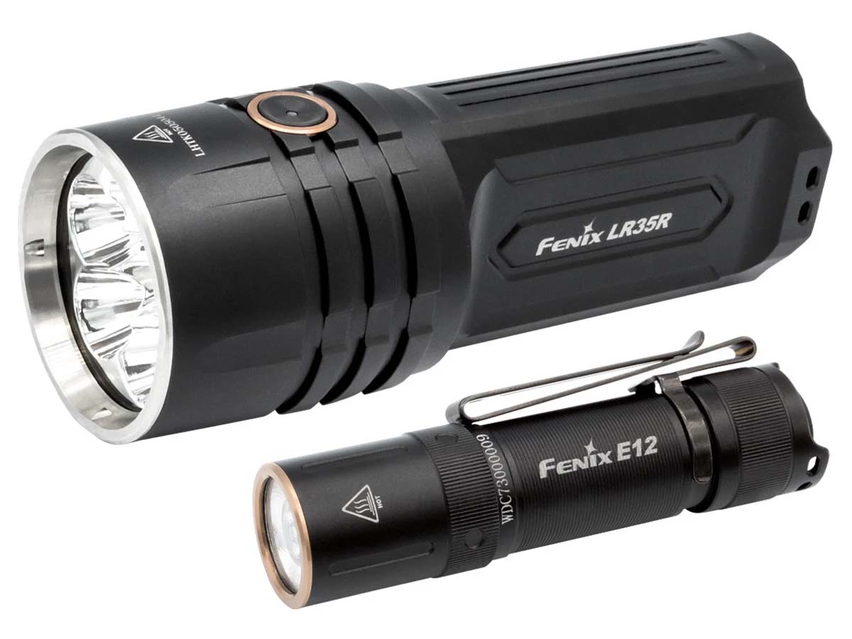 Fenix LR35R flashlight with free E12