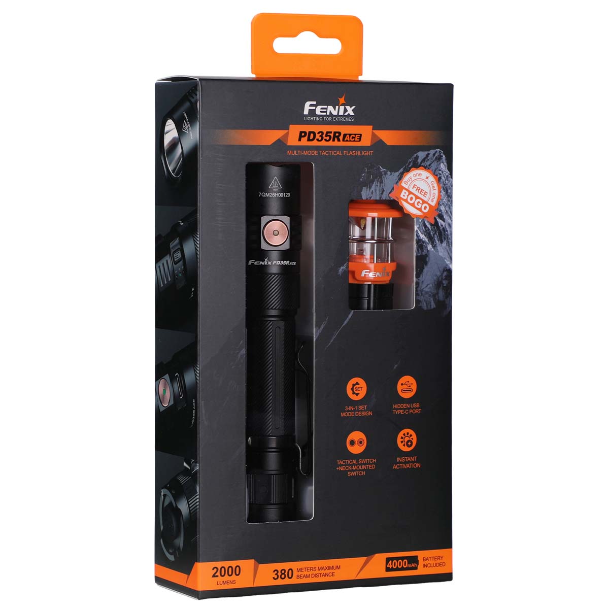 Fenix PD35R ACE Flashlight with CL01 Mini Desktop Lantern