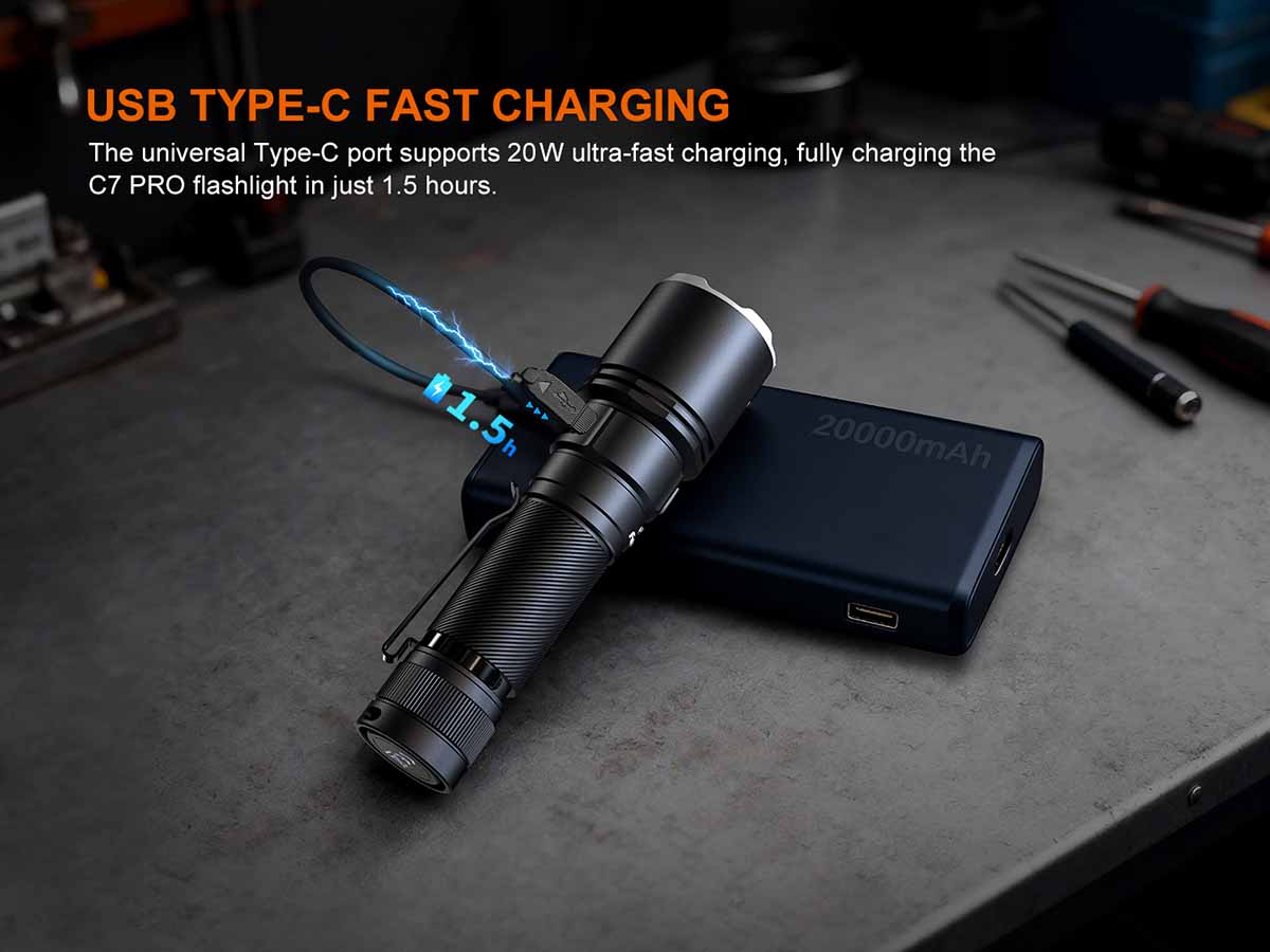 Fenix C7 PRO Rechargeable Flashlight - Fenix Lighting