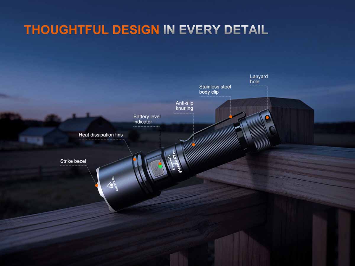 fenix 750 flashlight Fenix C7 Pro Rechargeable Flashlight