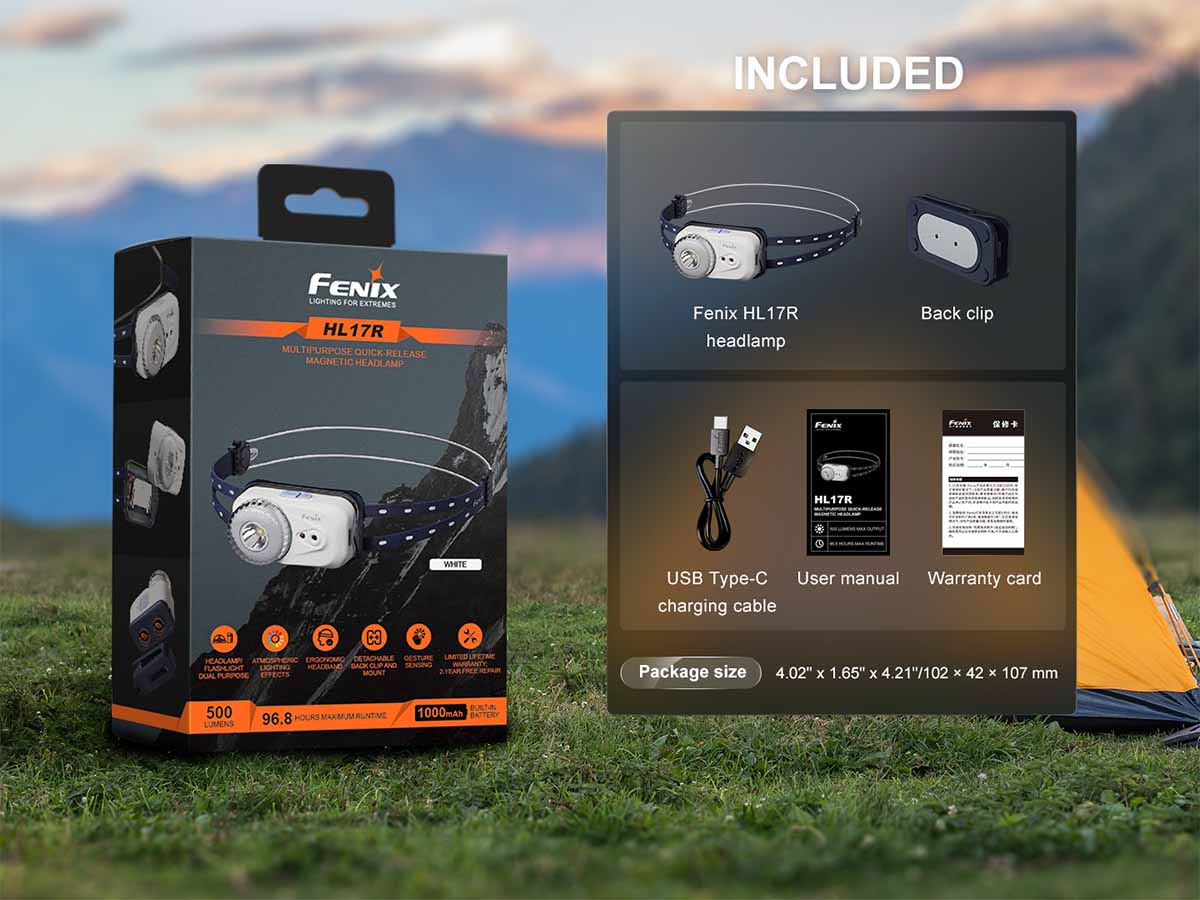 fenix HL17R headlamp included