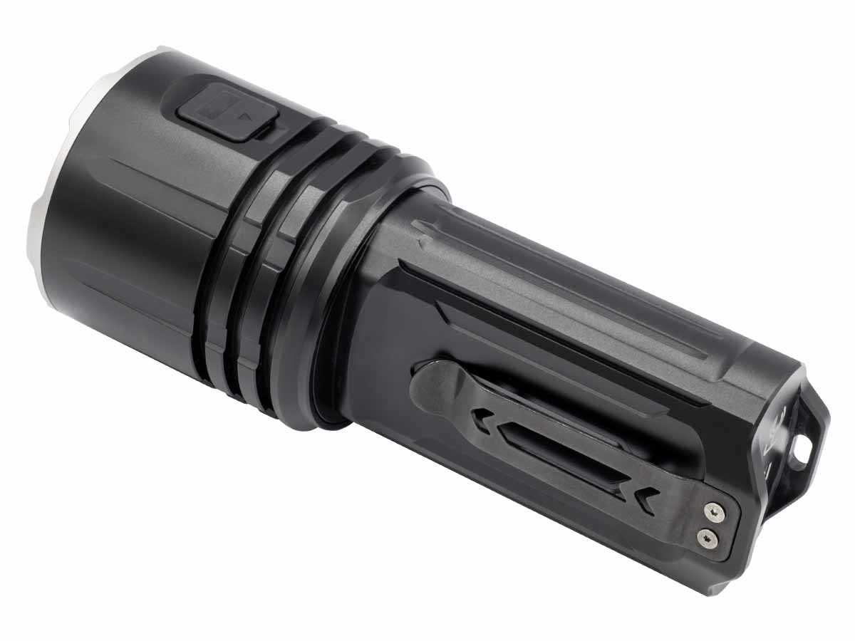 fenix lr35r pro 10000 lumen flashlight back clip view