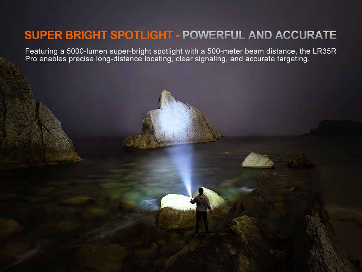 fenix lr35r pro 10000 lumen flashlight spotlight
