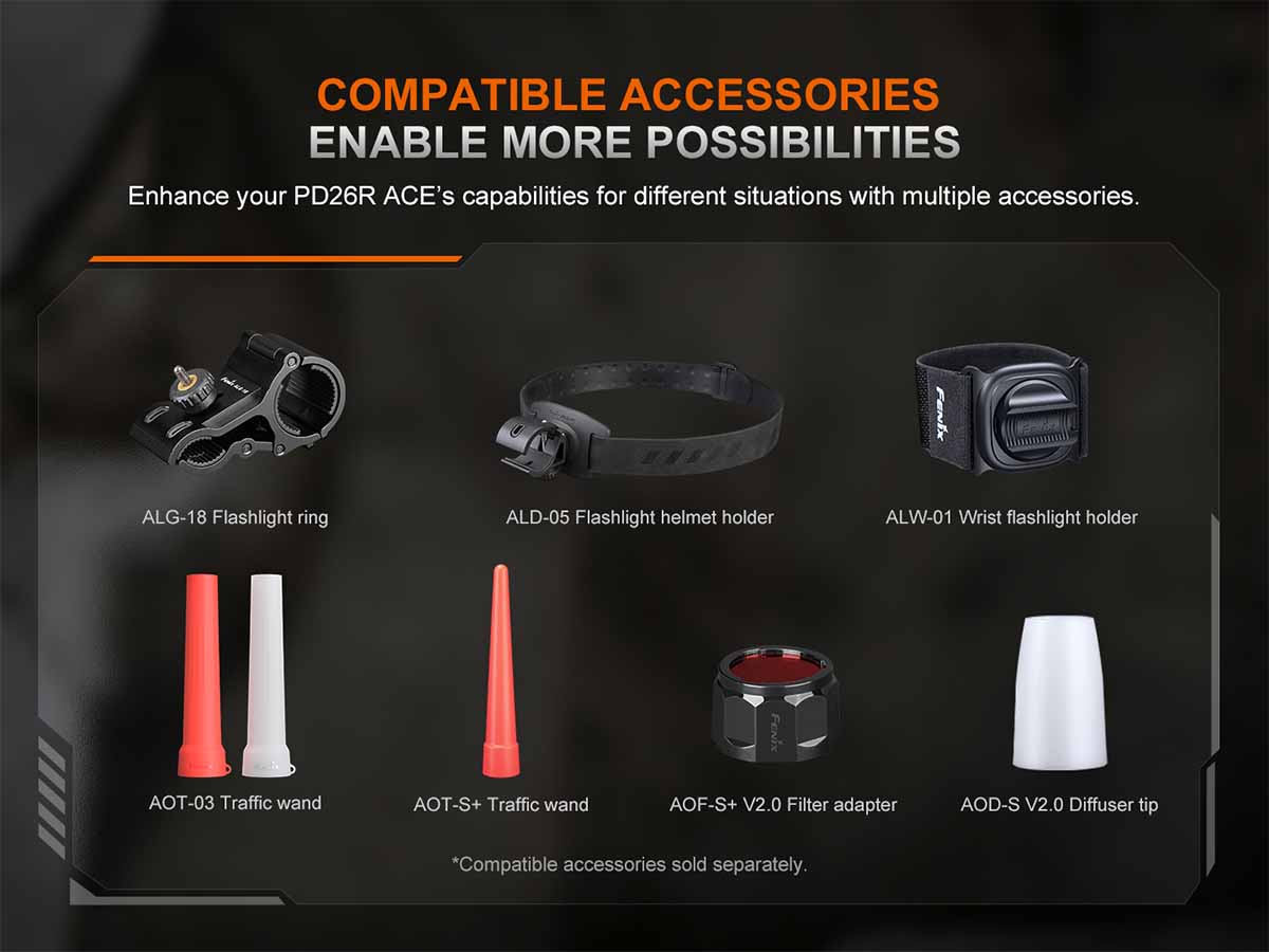 PD26R ACE Flashlight Compatible Accessories